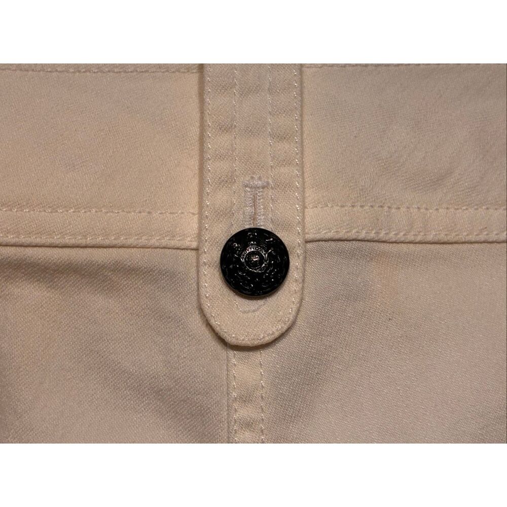 St. John St.John Ivory Off White Cargo Jeans Pants Slacks Size 10 - Picture 9 of 10